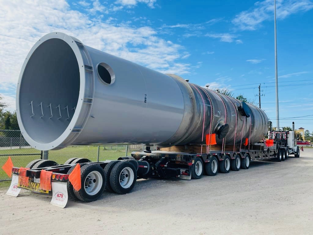 Close-up of industrial vessel transport